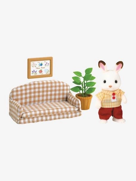 5013 - Papa Lapin Chocolat Avec Salon SYLVANIAN FAMILIES Beige - Sylvanian 5 5013 - Papa Lapin Chocolat Avec Salon SYLVANIAN FAMILIES Beige - Sylvanian – Image 3
