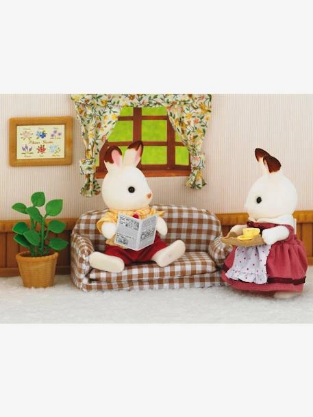 5013 - Papa Lapin Chocolat Avec Salon SYLVANIAN FAMILIES Beige - Sylvanian 6 5013 - Papa Lapin Chocolat Avec Salon SYLVANIAN FAMILIES Beige - Sylvanian – Image 4