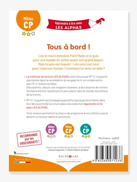 Apprendre à Lire Avec Les Alphas - Tous à Bord ! RÉCRÉALIRE Orange - Recrealire 6 Apprendre à Lire Avec Les Alphas - Tous à Bord ! RÉCRÉALIRE Orange - Recrealire – Image 4