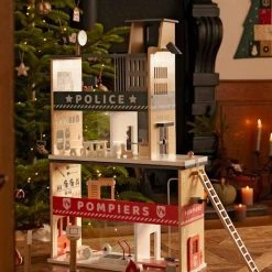 Centre De Secours Poste De Police + Poste De Pompiers En Bois FSC® Blanc - Vertbaudet