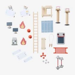 Centre De Secours Poste De Police + Poste De Pompiers En Bois FSC® Blanc - Vertbaudet -Kapla shop centre de secours poste de police poste de pompiers en bois fsc 3