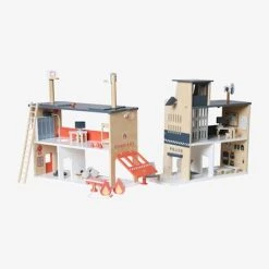 Centre De Secours Poste De Police + Poste De Pompiers En Bois FSC® Blanc - Vertbaudet -Kapla shop centre de secours poste de police poste de pompiers en bois fsc 4