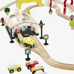 Circuit De Train 66 Pièces En Bois FSC® Multicolore - Vertbaudet -Kapla shop circuit de train 66 pieces en bois fsc 4