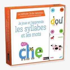 Coffret éducatif Livre + Jeu Je Joue Et J’apprends Les Syllabes Et Les Mots NATHAN Blanc - Nathan