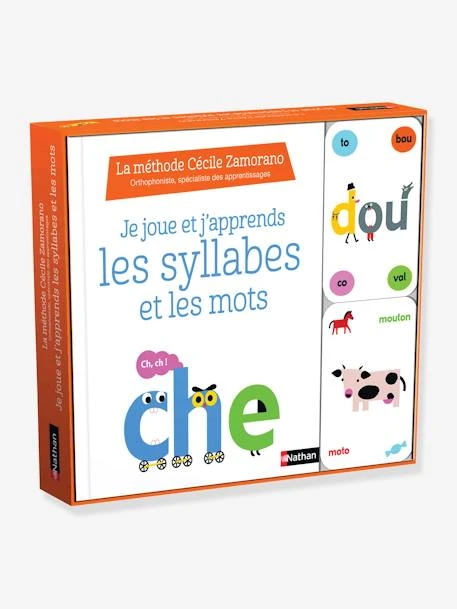 Coffret éducatif Livre + Jeu Je Joue Et J’apprends Les Syllabes Et Les Mots NATHAN Blanc - Nathan 3 Coffret éducatif Livre + Jeu Je Joue Et J’apprends Les Syllabes Et Les Mots NATHAN Blanc - Nathan
