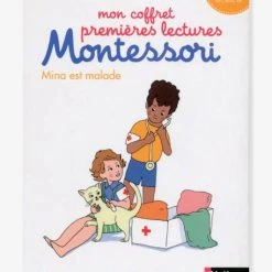 Coffret éducatif Premières Lectures Montessori NATHAN - Mina Est Malade, Niveau 1 Blanc - Nathan