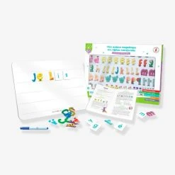 Coffret Mon Ardoise Magnétique Des Alphas Transformés - RÉCRÉALIRE Blanc Et Vert - Recrealire -Kapla shop coffret mon ardoise magnetique des alphas transformes recrealire 2