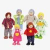 Famille De 6 Poupées En Bois HAPE Multicolore - Hape 2 Famille De 6 Poupées En Bois HAPE Multicolore - Hape -Kapla shop famille de 6 poupees en bois hape