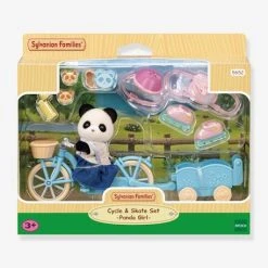 La Fille Panda, Son Vélo Et Sa Remorque - SYLVANIAN FAMILIES Blanc - Sylvanian