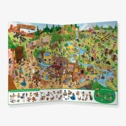 Livre D'activités Cherche Et Trouve Du Loup - A Travers Le Temps - AUZOU Blanc - Auzou -Kapla shop livre dactivites cherche et trouve du loup a travers le temps auzou 1