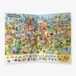 Livre D'activités Cherche Et Trouve Du Loup - A Travers Le Temps - AUZOU Blanc - Auzou -Kapla shop livre dactivites cherche et trouve du loup a travers le temps auzou 2