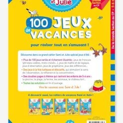Livre éducatif Sami Et Julie - 100 Jeux De Vacances De La Grande Section Au CP - Cahier De Vacances 2021 - HACHETTE ÉDUCATION Blanc - Hachette -Kapla shop livre educatif sami et julie 100 jeux de vacances de la grande section au cp cahier de vacances 2021 hachette education 2