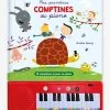 Livre Jouet Musical Mes Premières Comptines Au Piano AUZOU Blanc - Auzou -Kapla shop livre jouet musical mes premieres comptines au piano auzou