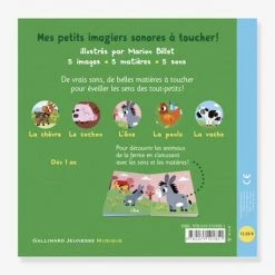 Livre Sonore Et Tactile La Ferme GALLIMARD JEUNESSE Bleu - Gallimard -Kapla shop livre sonore et tactile la ferme gallimard jeunesse 1