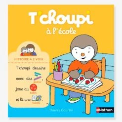 Livre T'choupi à L'école - Histoire à 2 Voix NATHAN Multico - Nathan