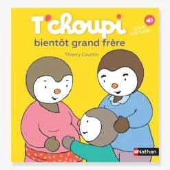 Livre T'choupi Bientôt Grand Frère - NATHAN Jaune - Nathan