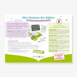 Mes Dominos Des Alphas RÉCRÉALIRE Blanc - Recrealire 9 Mes Dominos Des Alphas RÉCRÉALIRE Blanc - Recrealire -Kapla shop mes dominos des alphas recrealire 3