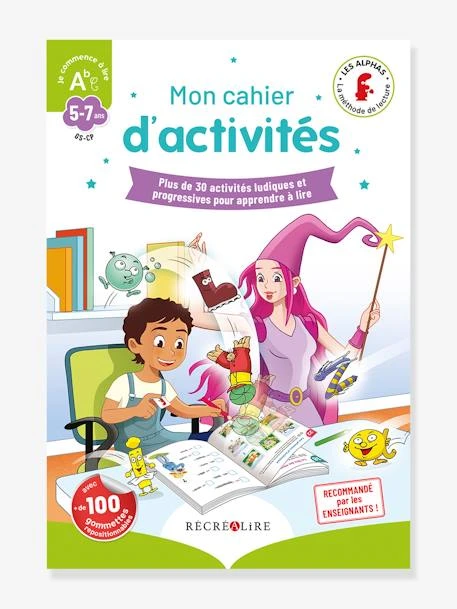 Mon Cahier D'Activités - Je Commence à Lire Avec Les Alphas - RÉCRÉALIRE Blanc Et Vert - Recrealire 3 Mon Cahier D'Activités - Je Commence à Lire Avec Les Alphas - RÉCRÉALIRE Blanc Et Vert - Recrealire