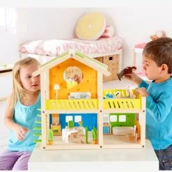 Petite Maison Joyeuse En Bois HAPE Multicolore - Hape 6 Petite Maison Joyeuse En Bois HAPE Multicolore - Hape -Kapla shop petite maison joyeuse en bois hape 1