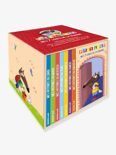 P'tit Loup - Bibliothèque - "Mes 7 Livres De La Semaine" - AUZOU Beige - Auzou 3 P'tit Loup - Bibliothèque - "Mes 7 Livres De La Semaine" - AUZOU Beige - Auzou