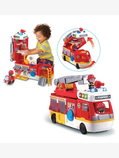 Tut Tut Copains - Super Camion/caserne De Pompiers VTECH Rouge - Toutes Les Marques 3 Tut Tut Copains - Super Camion/caserne De Pompiers VTECH Rouge - Toutes Les Marques – Image 2